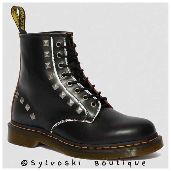 🆕DR MARTENS 1460 STUD ROLLED VINTAGE SMOOTH 🖤🖤 NWT - Picture 5 of 11